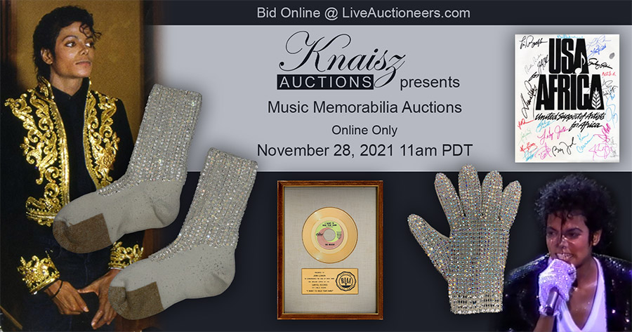 Knaisz Auctions' Exclusive Online Only Music Memorabilia Auctions @ KnaiszLive.com